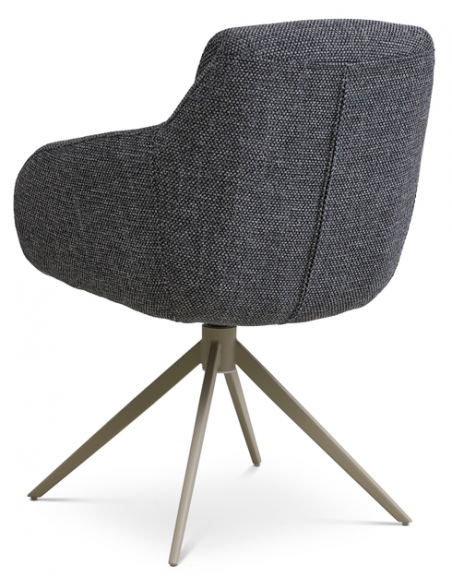 Spisebordsstol drejefunktion armlæn drej drejefod moderne design stof