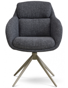 Spisebordsstol drejefunktion armlæn drej drejefod moderne design stof 2