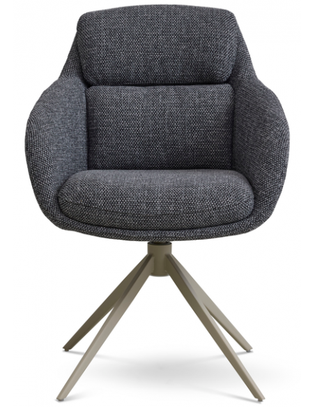 Spisebordsstol drejefunktion armlæn drej drejefod moderne design stof