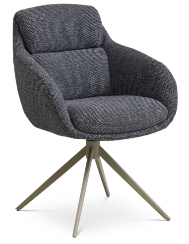 Spisebordsstol drejefunktion armlæn drej drejefod moderne design stof
