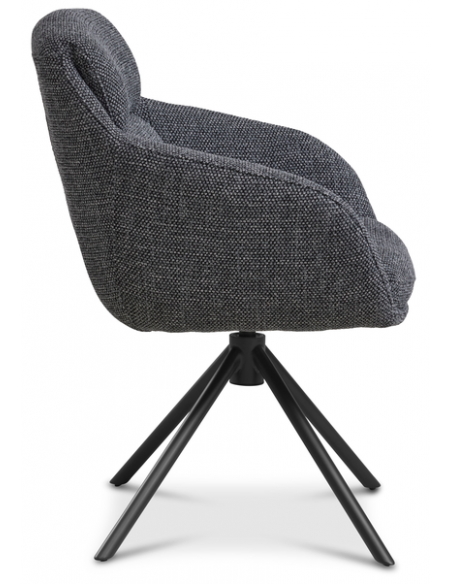 Spisebordsstol drejefunktion armlæn drej drejefod moderne design stof