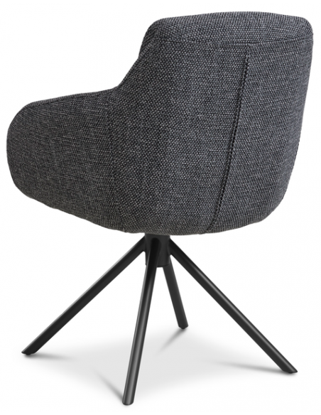 Spisebordsstol drejefunktion armlæn drej drejefod moderne design stof