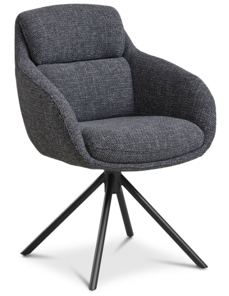 Spisebordsstol drejefunktion armlæn drej drejefod moderne design stof