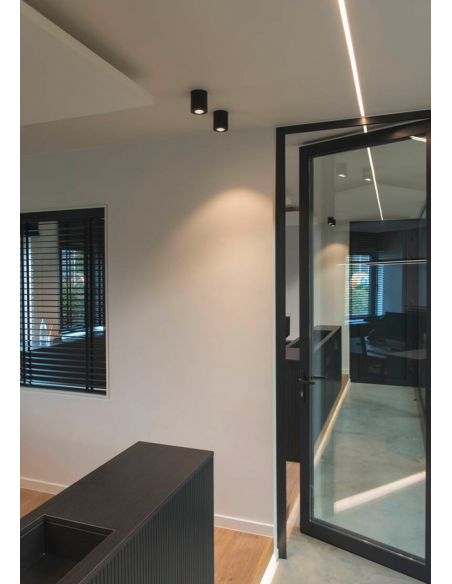 påbygningsspot loftspot spot påbygning led gu10 hvid sort rund