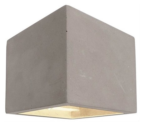 Se Cube væglampe 1 x 25W G9 H11,5 cm - Medium betongrå hos Lepong.dk