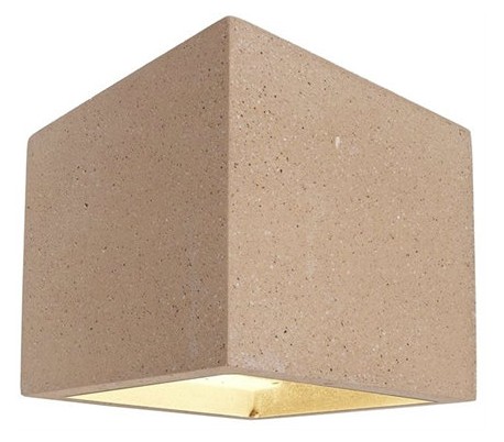 Se Cube væglampe 1 x 25W G9 H11,5 cm - Beige beton hos Lepong.dk