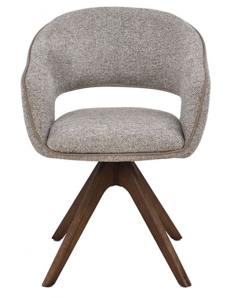 spisebordsstol drejefunktion drejefod stof armlæn drej beige