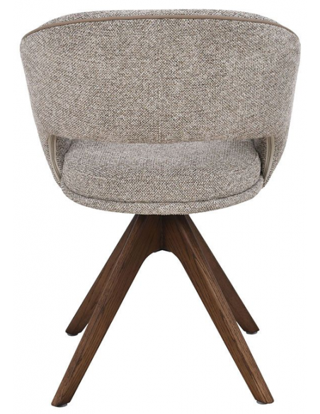 spisebordsstol drejefunktion drejefod stof armlæn drej beige