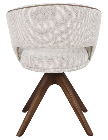 spisebordsstol drejefunktion drejefod stof armlæn drej beige