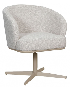 spisebordsstol drejefunktion drejefod stof armlæn drej beige