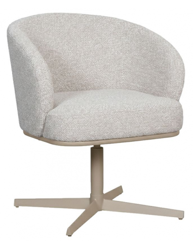 spisebordsstol drejefunktion drejefod stof armlæn drej beige