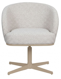 spisebordsstol drejefunktion drejefod stof armlæn drej beige 2