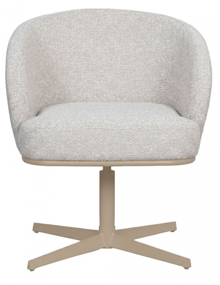spisebordsstol drejefunktion drejefod stof armlæn drej beige