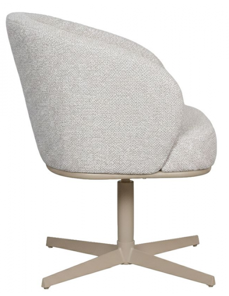 spisebordsstol drejefunktion drejefod stof armlæn drej beige