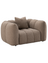 HOGAN Lænestol i chunky polyester B136 cm - Sort/Mokka