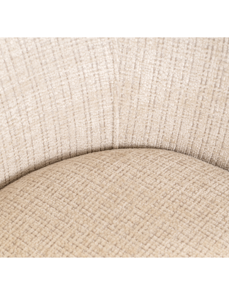 Spisebordsstol med armlæn og drejefod moderne design beige
