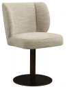 FIONA Spisebordsstol med drejefod i metal og chenille H82,5 cm - Bronze/Natur