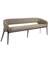KENZI Spisebænk i metal og tweed B210 cm - Bronze/Brun