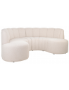 LODGE Afrundet spisebænk i chenille B250 cm - Natur