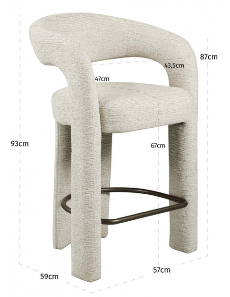 moderne barstol stof design køkkenø