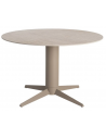 Rundt spisebord i metal og keramisk sten Ø120 cm - Beige/Travertin