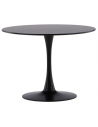 AMDEN Rundt spisebord i metal og MDF H75 x Ø110 cm - Sort