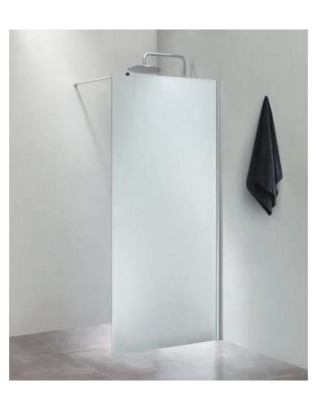 brusevæg moderne badeværelse brusehjørne glas krom