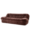 MONTAIGNE 3-personers sofa i polyester B218 cm - Rødbrun