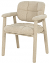 KNOX Spisebordsstol med armlæn i bouclé polyester H81,5 cm - Taupe