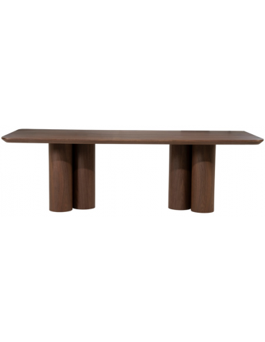 Spisebord valnød træ moderne design stort