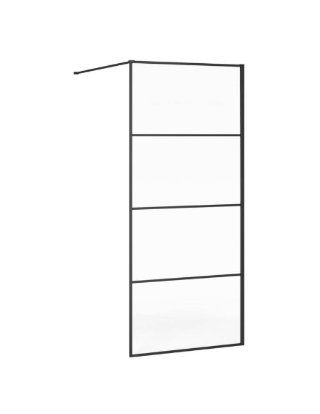 brusevæg moderne badeværelse brusehjørne glas sort new york yorker