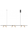 SENTA Langbordspendel i aluminium B150 cm 29W LED - Satineret sort/Børstet guld