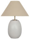 FINO Bordlampe i keramik og linned H58 x Ø43 cm 1 x E27 - Elfenbenshvid/Gråbeige