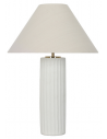 FINO Bordlampe i keramik og linned H63,8 x Ø43,5 cm 1 x E27 - Elfenbenshvid/Gråbeige