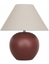 FINO Bordlampe i keramik og linned H46,2 x Ø41 cm 1 x E27 - Rødbrun/Beige