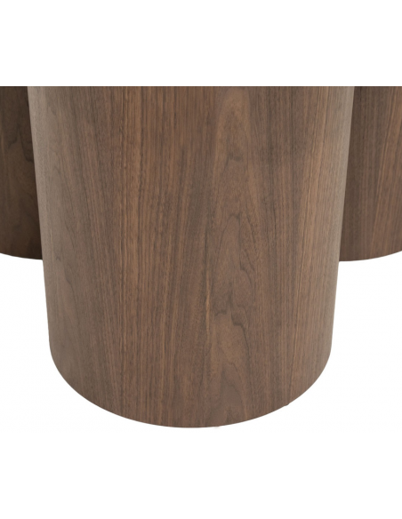 Spisebord rundt træ valnød moderne design 150