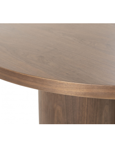 Spisebord rundt træ valnød moderne design 150 2