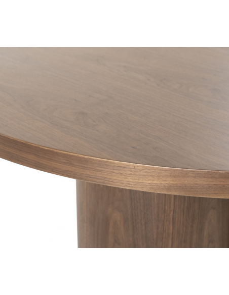 Spisebord rundt træ valnød moderne design 150