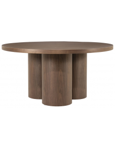 Spisebord rundt træ valnød moderne design 150