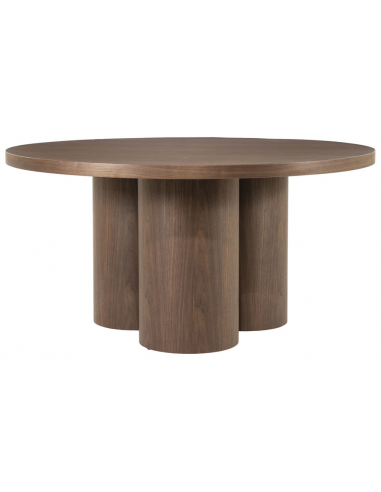 Spisebord rundt træ valnød moderne design 150