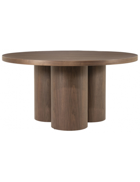 Spisebord rundt træ valnød moderne design 150