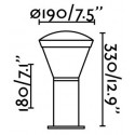 Giza havelampe H26,5 cm 1 x COB LED 15W - Mørkegrå