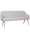 BERN Spisebænk i metal og bouclé B160 cm - Taupe/Natur