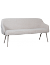 BERN Spisebænk i metal og bouclé B220 cm - Taupe/Natur