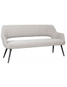 SUNRAY Spisebænk i metal og bouclé B190 cm - Sort/Natur