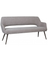 SUNRAY Spisebænk i metal og bouclé B220 cm - Bronze/Gråbrun