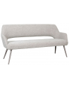 SUNRAY Spisebænk i metal og bouclé B220 cm - Taupe/Natur