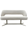 SAINT TROPEZ Spisebænk i metal og bouclé B190 cm - Taupe/Natur