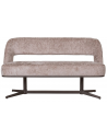 PORT GRIMAUD Spisebænk i metal og chenille B150 cm - Bronze/Taupe