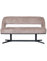 PORT GRIMAUD Spisebænk i metal og chenille B190 cm - Sort/Taupe